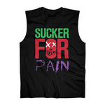 Black Sucker For Pain Muscle Fitness Gym Workout TShirt
