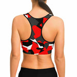 M90 Red Modern Warfare Camo Sports Bra