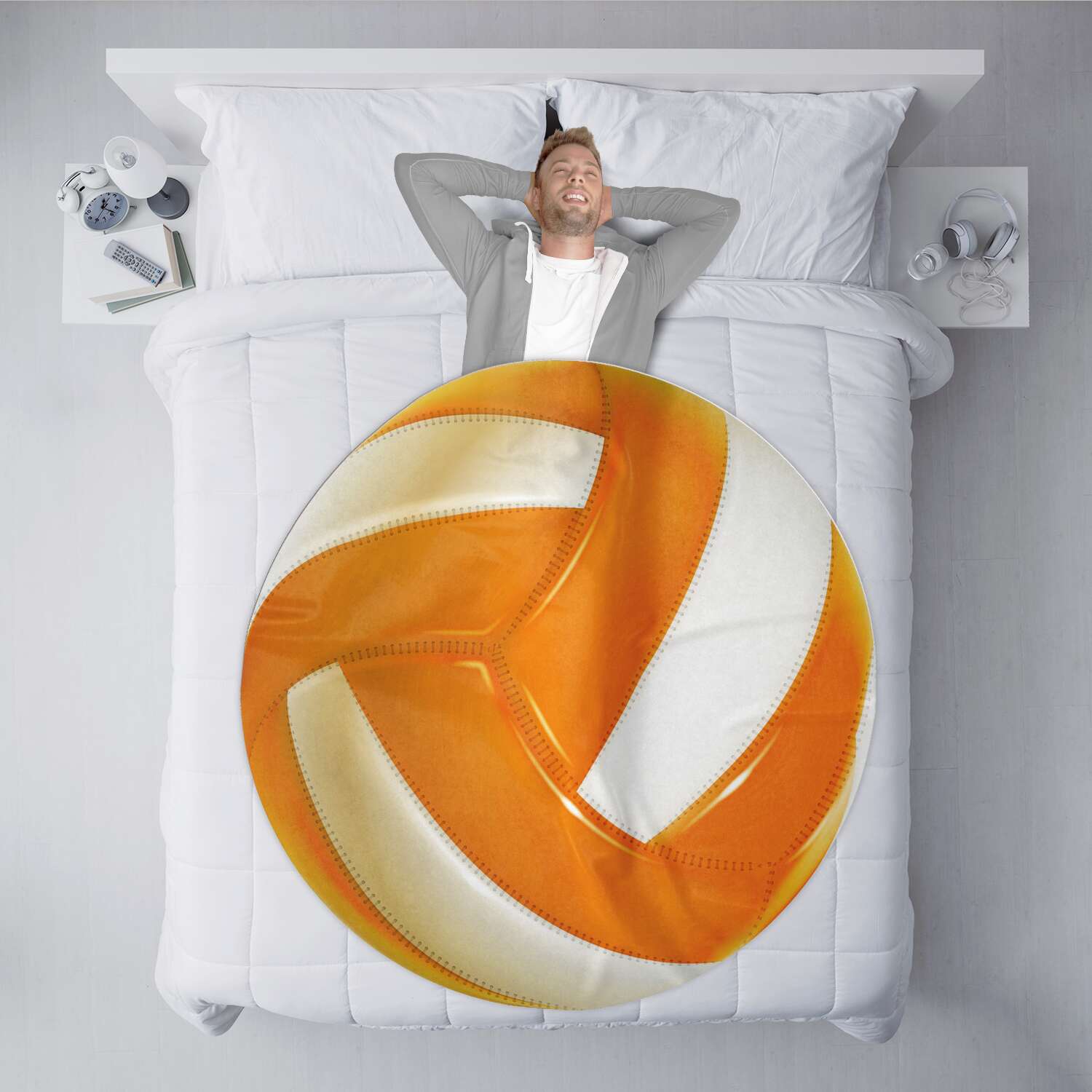 Orange Volleyball Winter Blanket