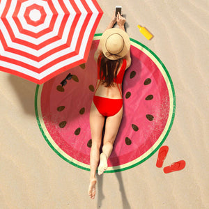 Full Watermelon Slice Beach Blanket