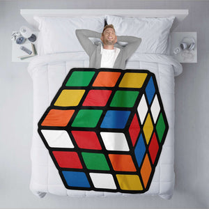 Classic 3-D Cube Puzzle Winter Blanket