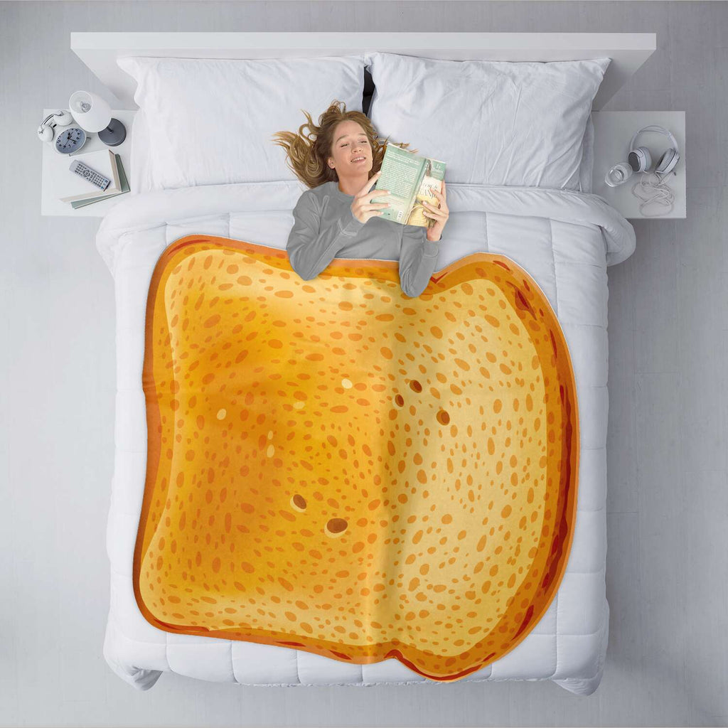 Fresh Toast Bread Slice Winter Microfleece Blanket