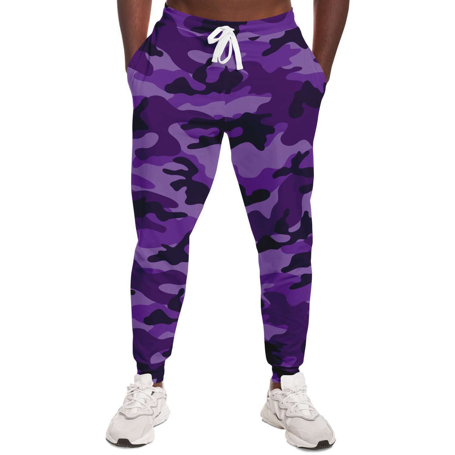 Unisex All Purple Camouflage Athletic Joggers