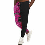 Pink Black Two-Tone Patchwork Paisley Joggers