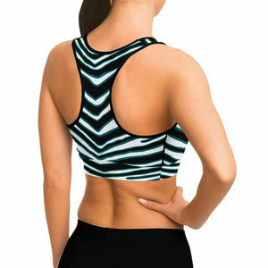 Jacksonsville Zebra Stripe Sports Bra