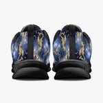 Blue Gold Flake Galaxy Sneakers