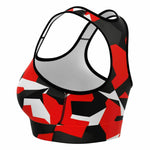 M90 Red Modern Warfare Camo Sports Bra