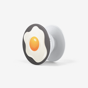 Realistic Sunny Side Up Fried Egg Breakfast Frying Pan Popsocket White Side