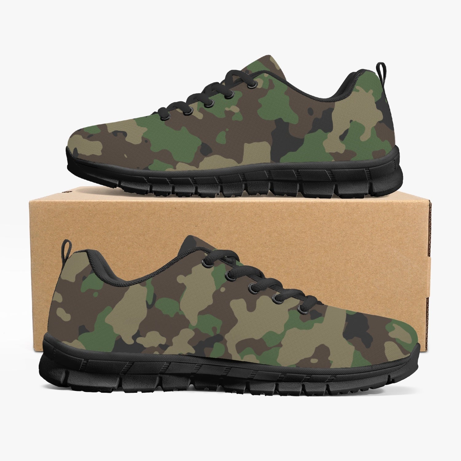 Classic Army Woodland Forest Camouflage Running Sneakers Shoes