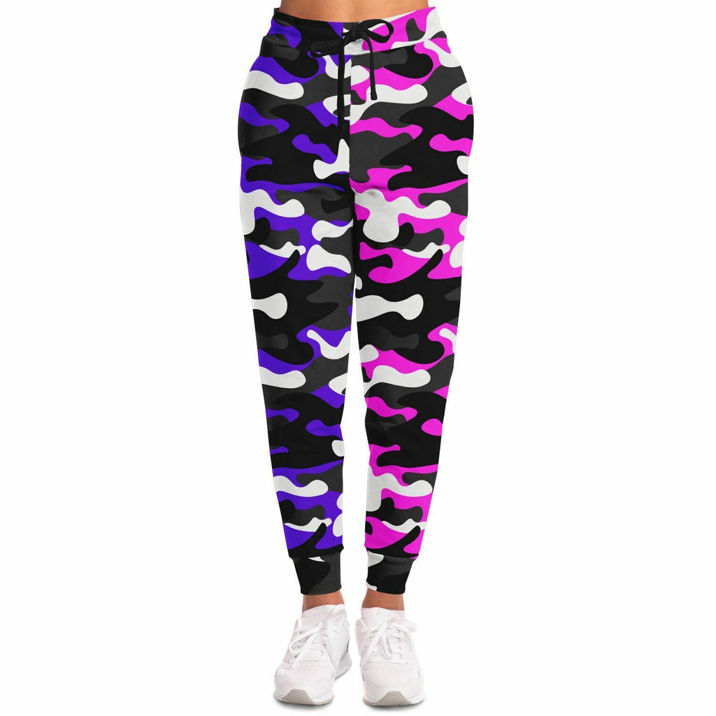 Urban Jungle Contrast Purple Pink Camo Joggers