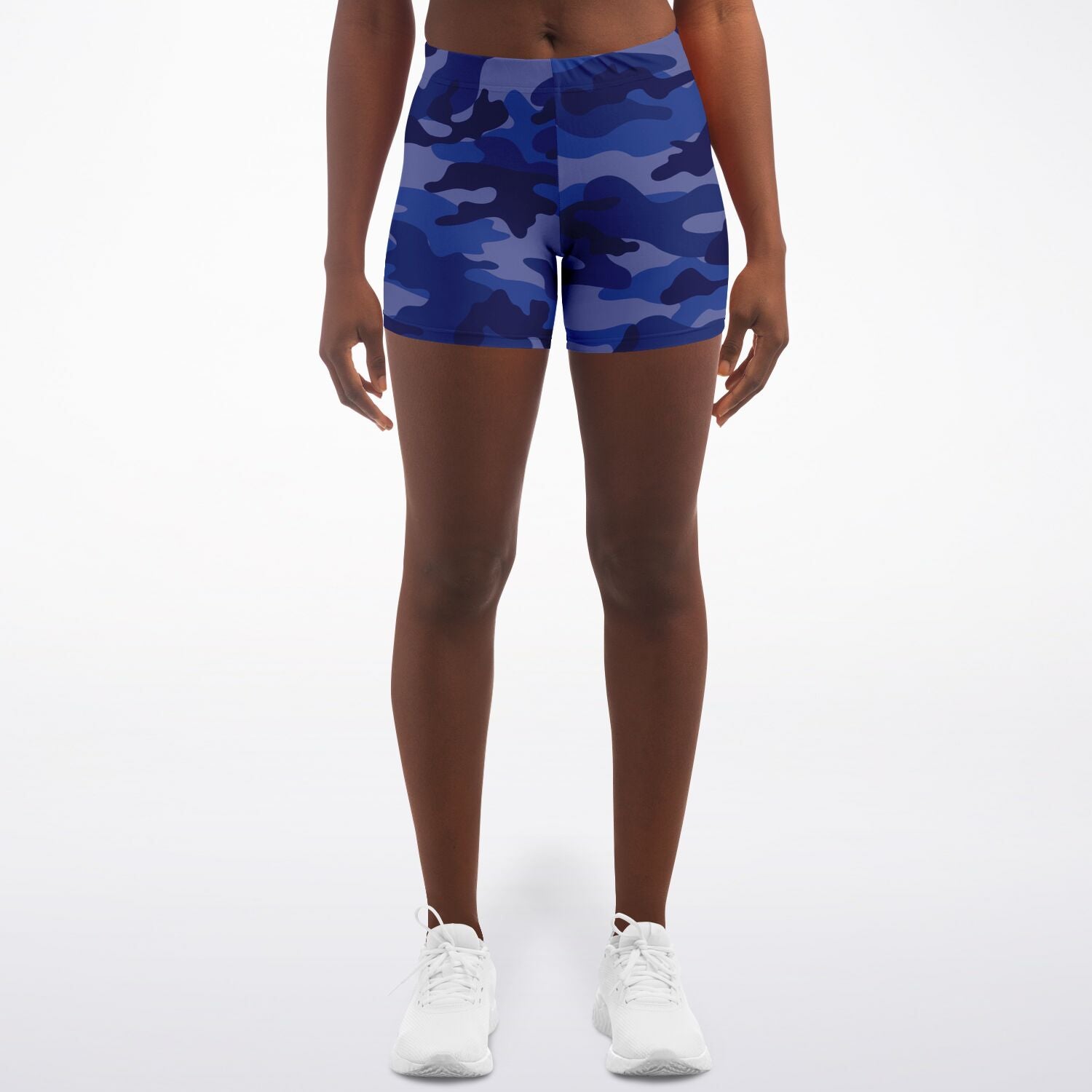 Women's blue camo on sale shorts