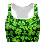 Women's St. Patrick's Lucky Shamrocks Athletic Sports Bra