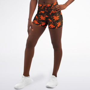 Orange Digital Camo Shorts