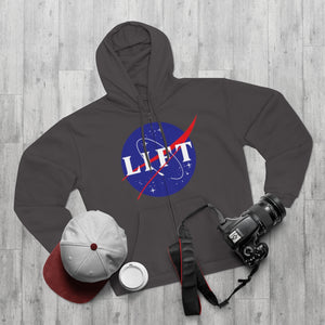 Dark Grey NASA LIFT Heavy Space Gym Workout Unisex Zipper Hoodie Front Shop