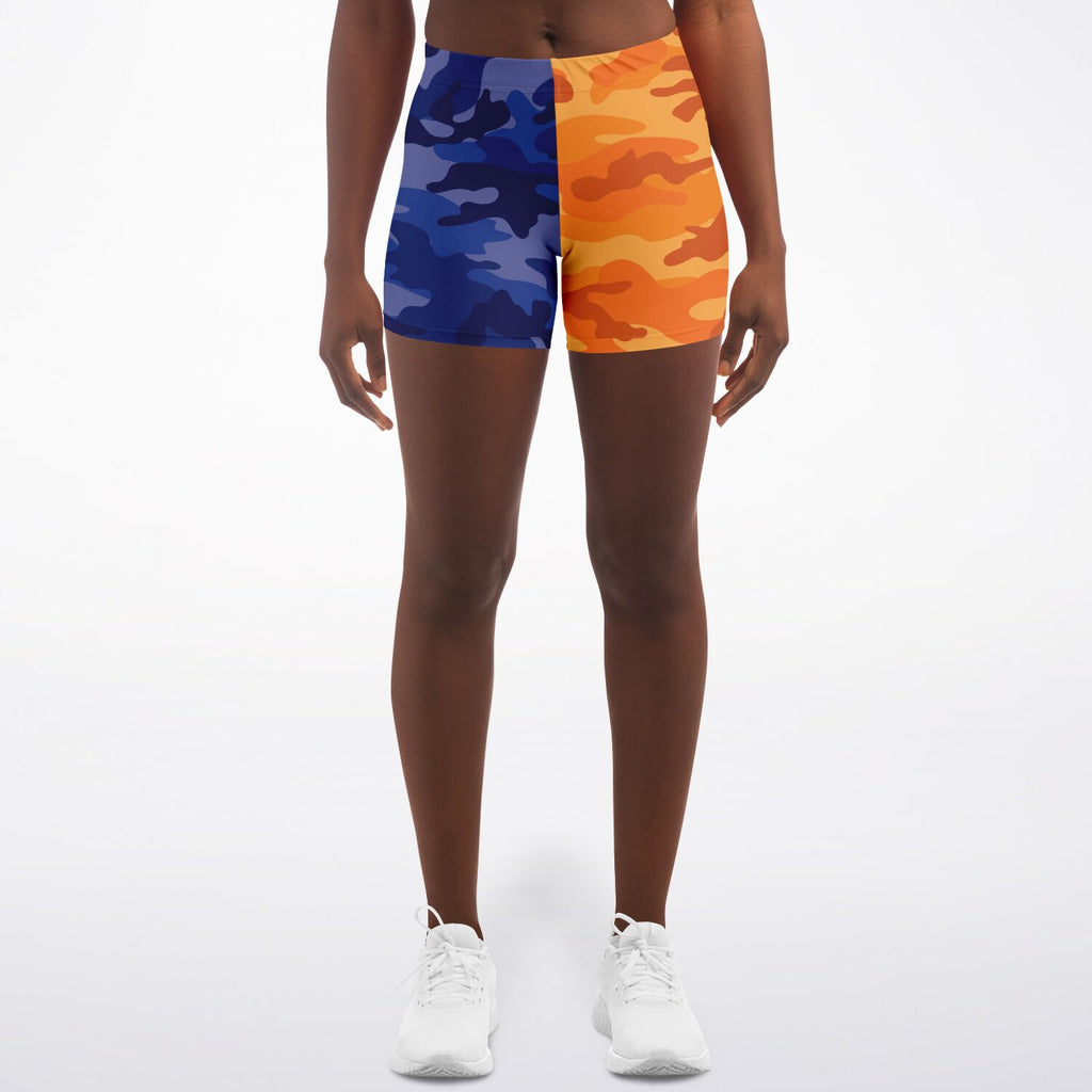 All Blue Orange Camo Shorts
