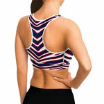 New York Zebra Stripe Sports Bra