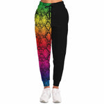 Rainbow Snakeskin Two-Tone Joggers