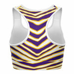 Minnesota Zebra Stripe Sports Bra