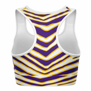 Minnesota Zebra Stripe Sports Bra