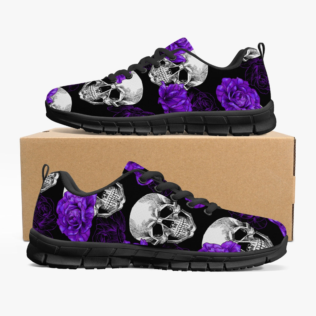 Purple Roses & Skulls Sneakers