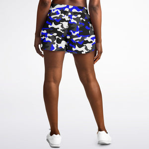 Urban Jungle Blue Camo Running Shorts