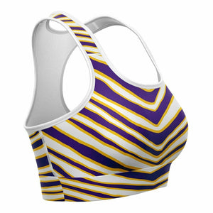 Minnesota Zebra Stripe Sports Bra