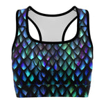 Women's Mother Of Dragons Iridescent Athletic Sports Bra