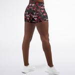Black Red Marble Shorts