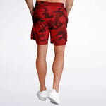 All Red Camo Shorts