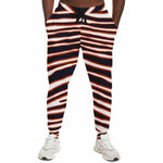 Unisex Chicago Football Blue Orange Wild Zebra Stripe Animal Pattern Athletic Joggers