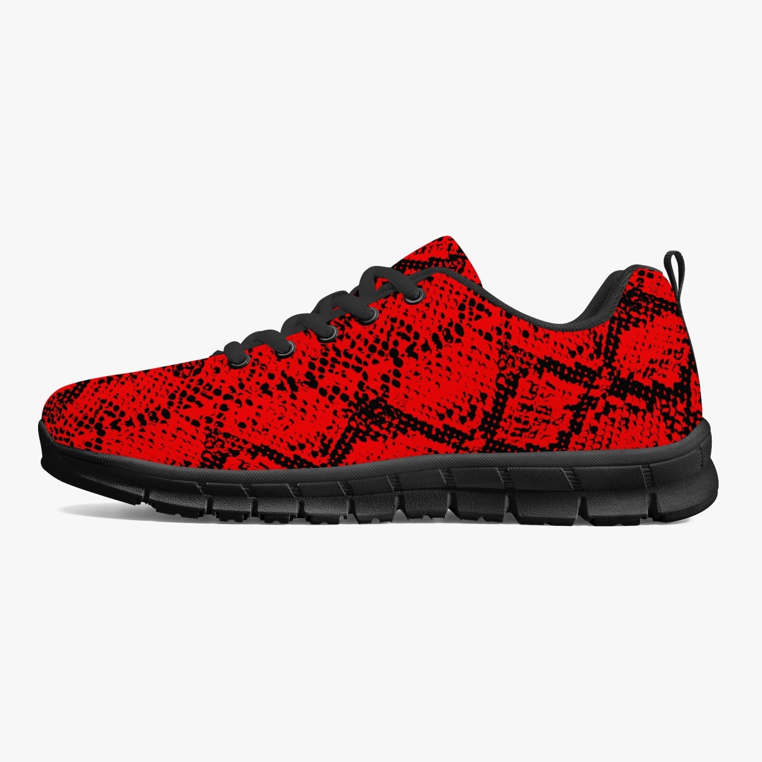 Red Snakeskin Sneakers
