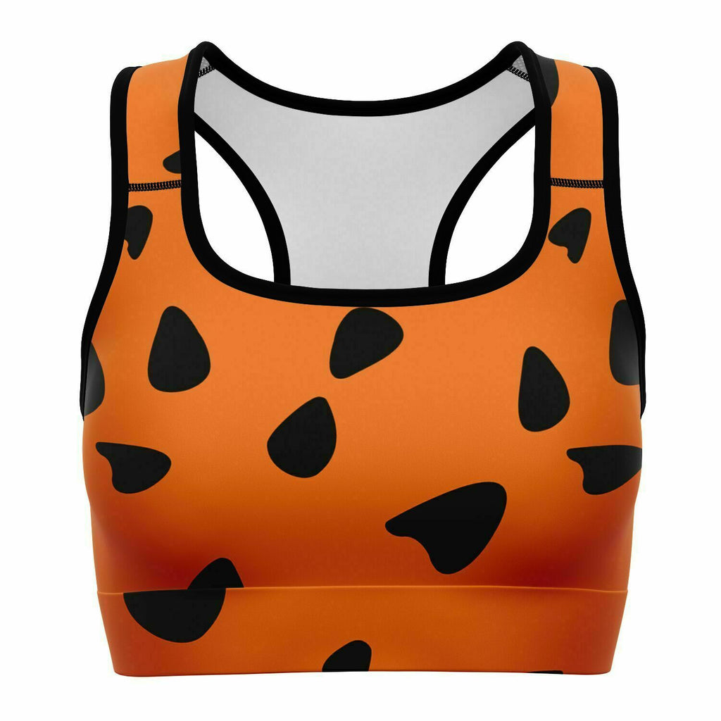 Orange Cave Woman Sports Bra