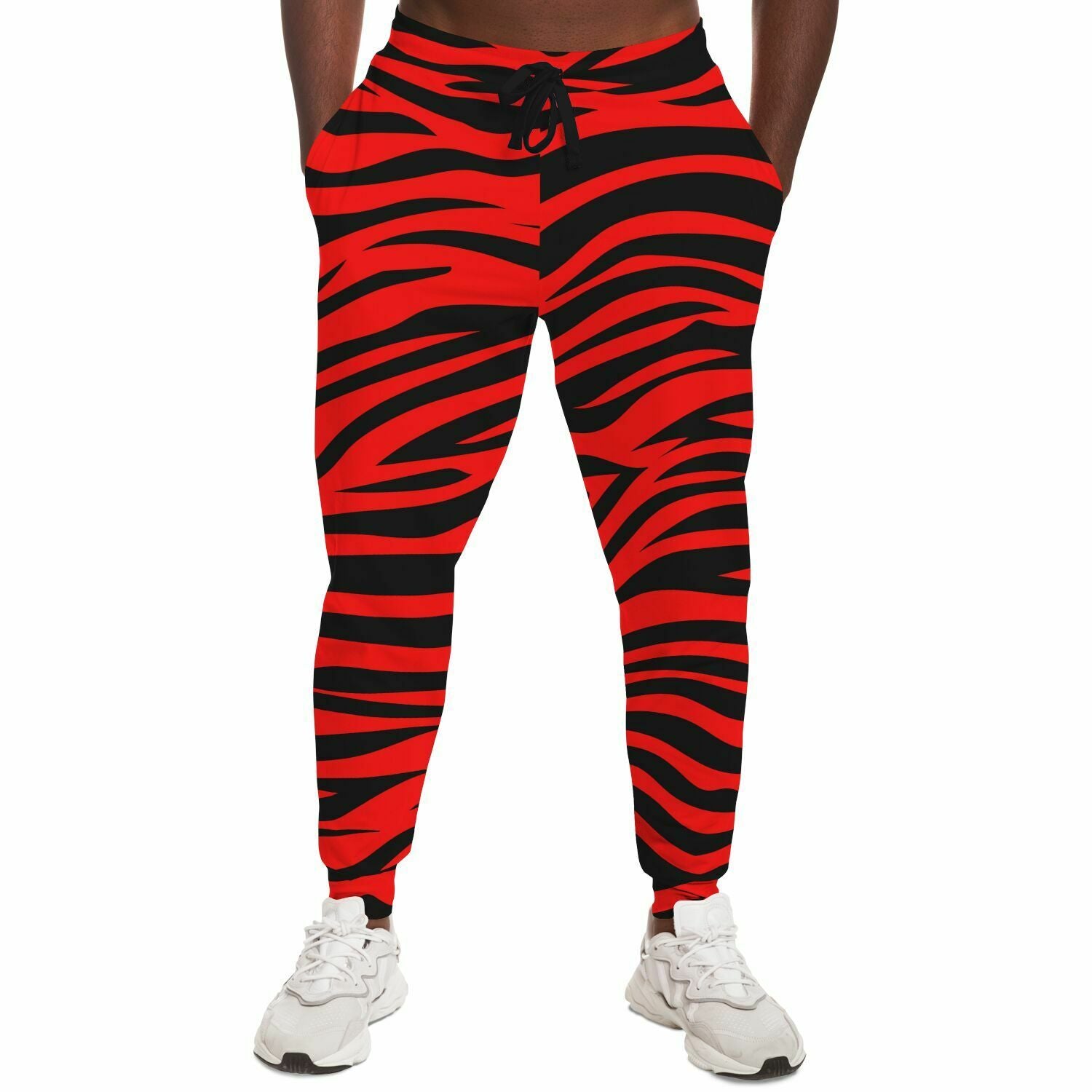 Unisex Red Bengal Tiger Animal Print Pattern Athletic Joggers