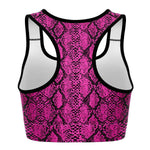 Pink Snakeskin Sports Bra