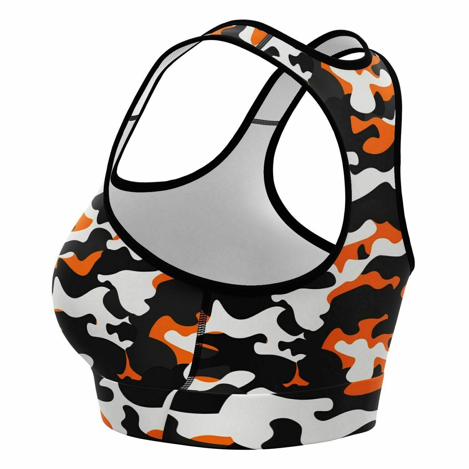 Urban Jungle Orange Camo Sports Bra