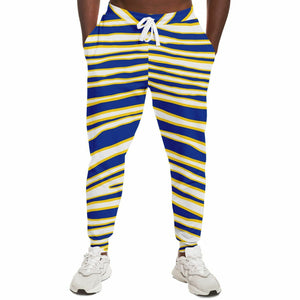 Unisex Los Angeles Football Blue Wild Zebra Stripe Animal Pattern Athletic Joggers