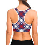Women's Southern Pride All-American Athletic Sports Bra Model Back