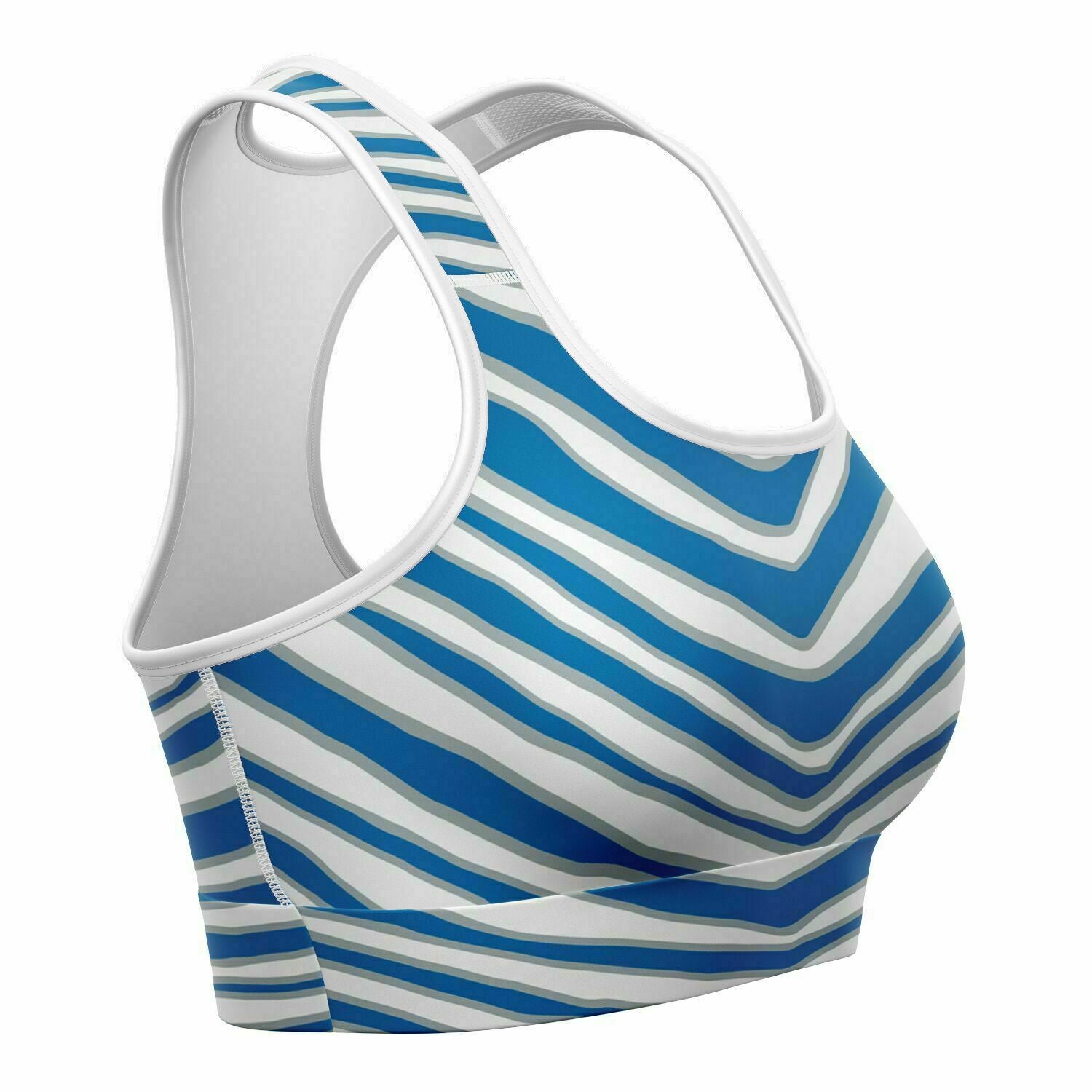 Detroit Zebra Stripe Sports Bra