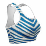 Detroit Zebra Stripe Sports Bra