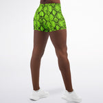 Green Snakeskin Shorts