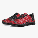 Red Paisley Patchwork Sneakers