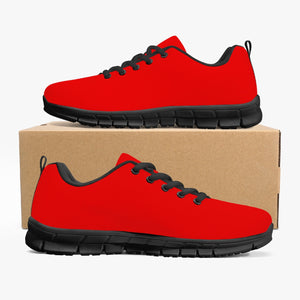 Men's Classic Solid Red Black Running Shoes Sneakers