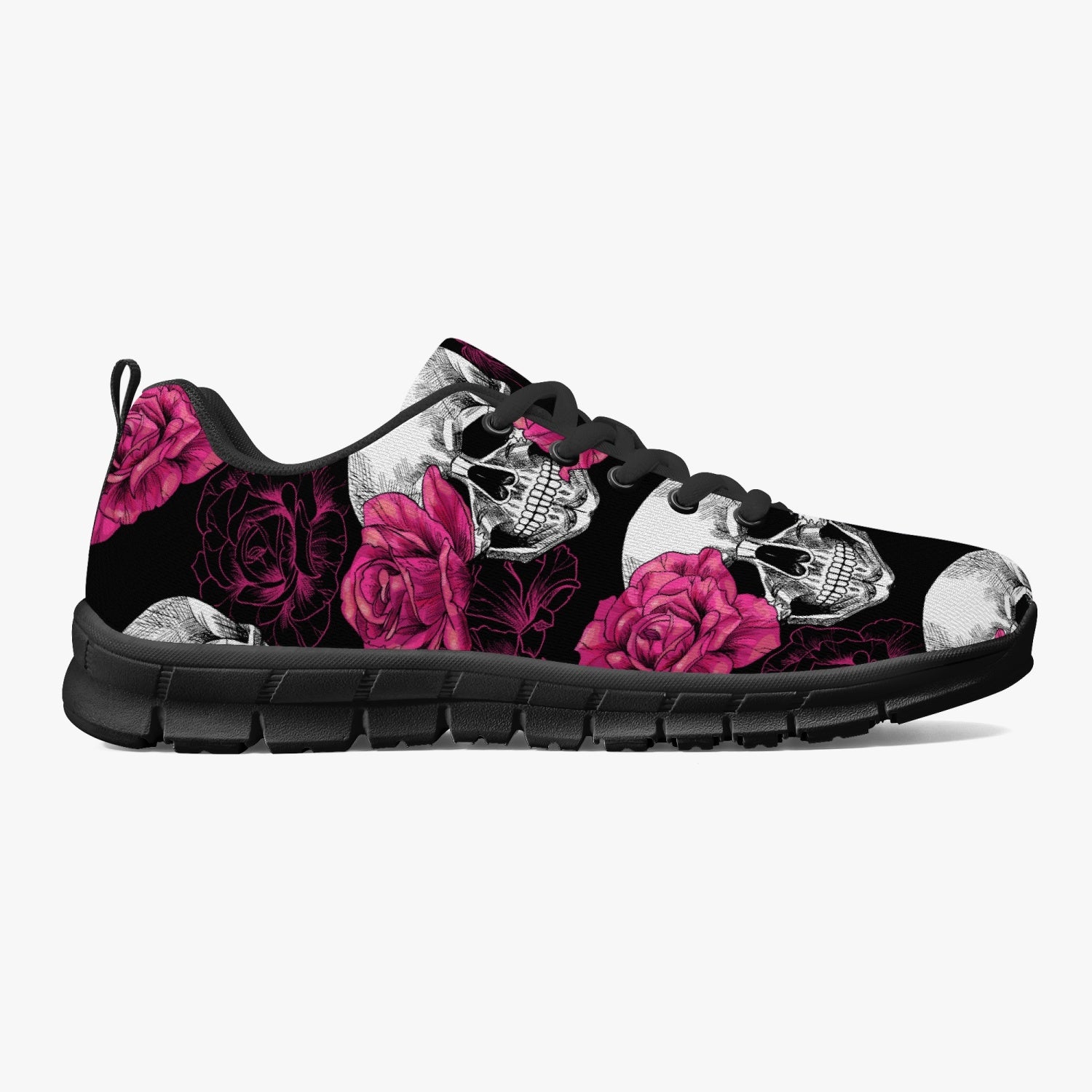 Pink Roses & Skulls Sneakers