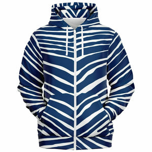 Unisex Indianapolis Indiana Football Zebra Stripe Animal Pattern Athletic Zip-Up Hoodie