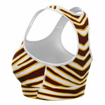 Washington Zebra Stripe Sports Bra