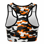 Urban Jungle Orange Camo Sports Bra