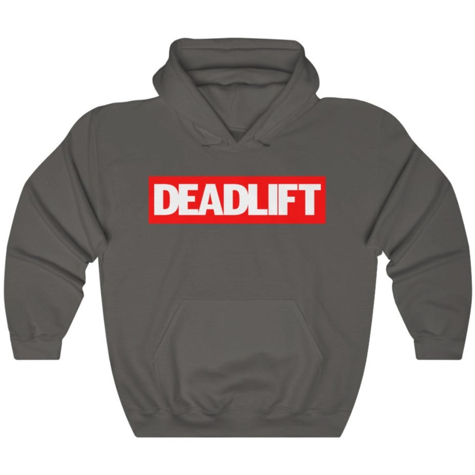 Dark Grey Red Deadlift Comic Cosplay Gym Fitness Weightlifting Powerlifting CrossFit Hoodie
