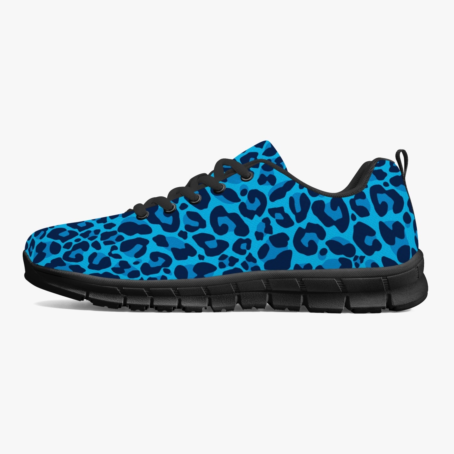 Blue Leopard Half Print Sneakers