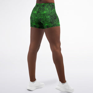 Green Spider Web Shorts