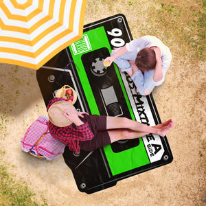 Green Cassette Beach Blanket